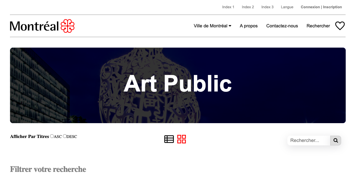 portfolio, art public de la Ville de Montréal